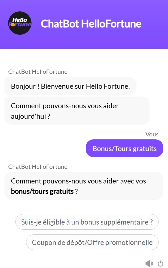 Hello Fortune casino chat fr